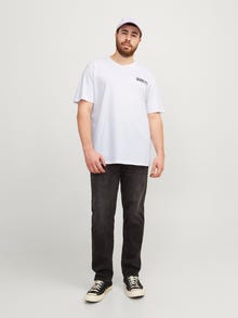 Jack & Jones Plus Size Bedrukt T-shirt -Bright White - 12257565