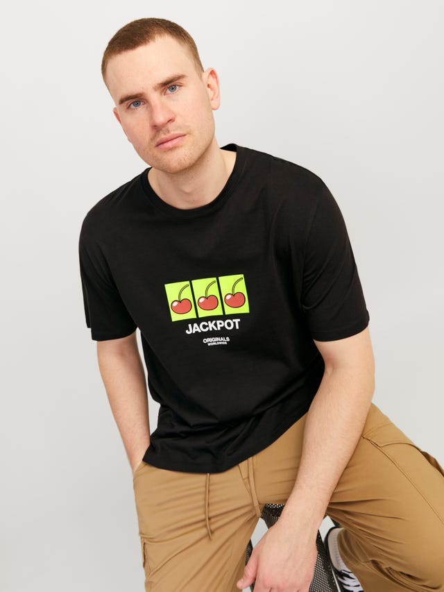 Jack & Jones Plus Size Tryck T-shirt - 12257567
