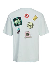 Jack & Jones Plus Size Tryck T-shirt -Skylight - 12257568