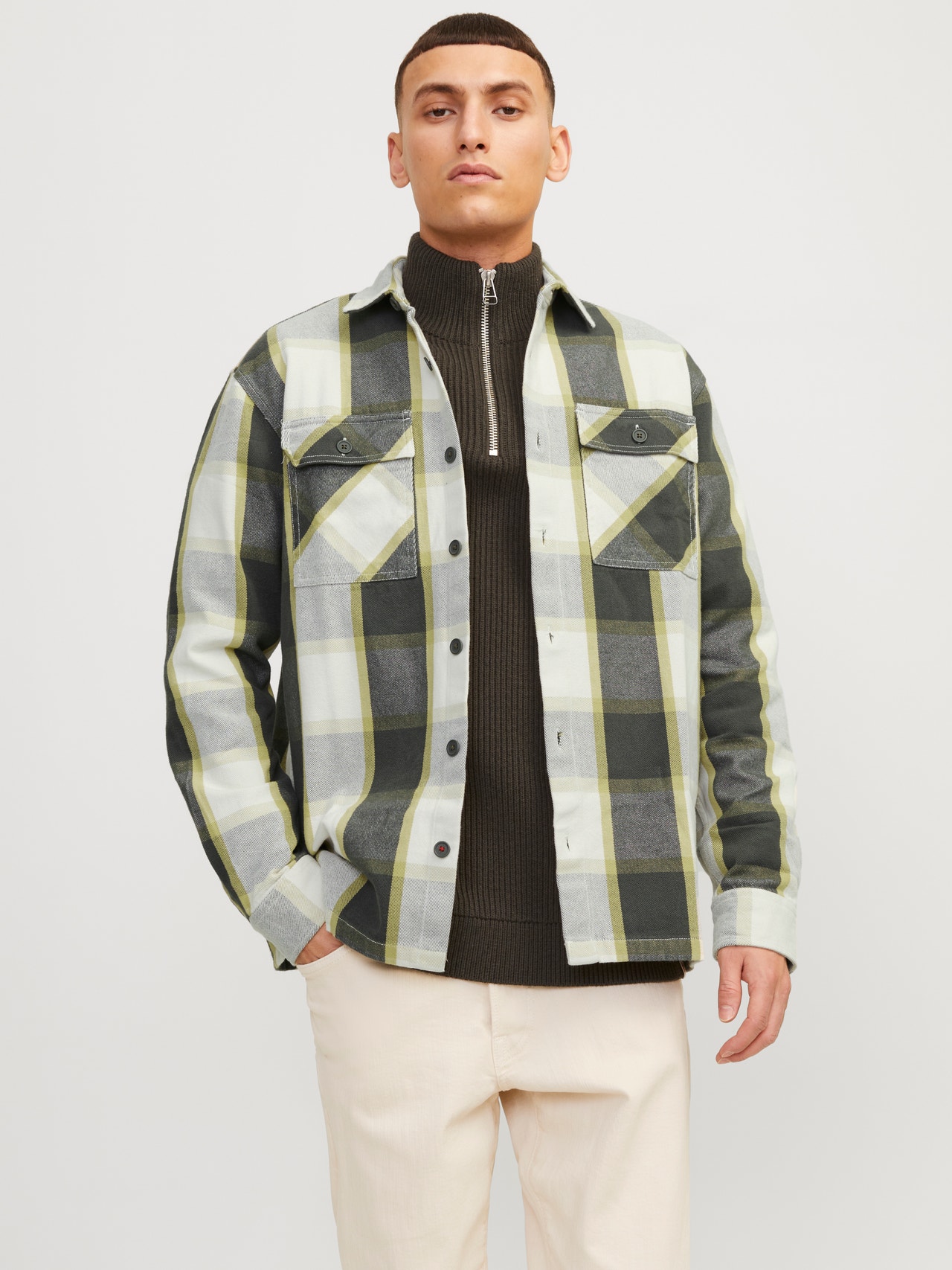 Jack & Jones oversized heavy denim overshirt in washed blue Jack & Jones oversized heavy denim overshirt in washed blue