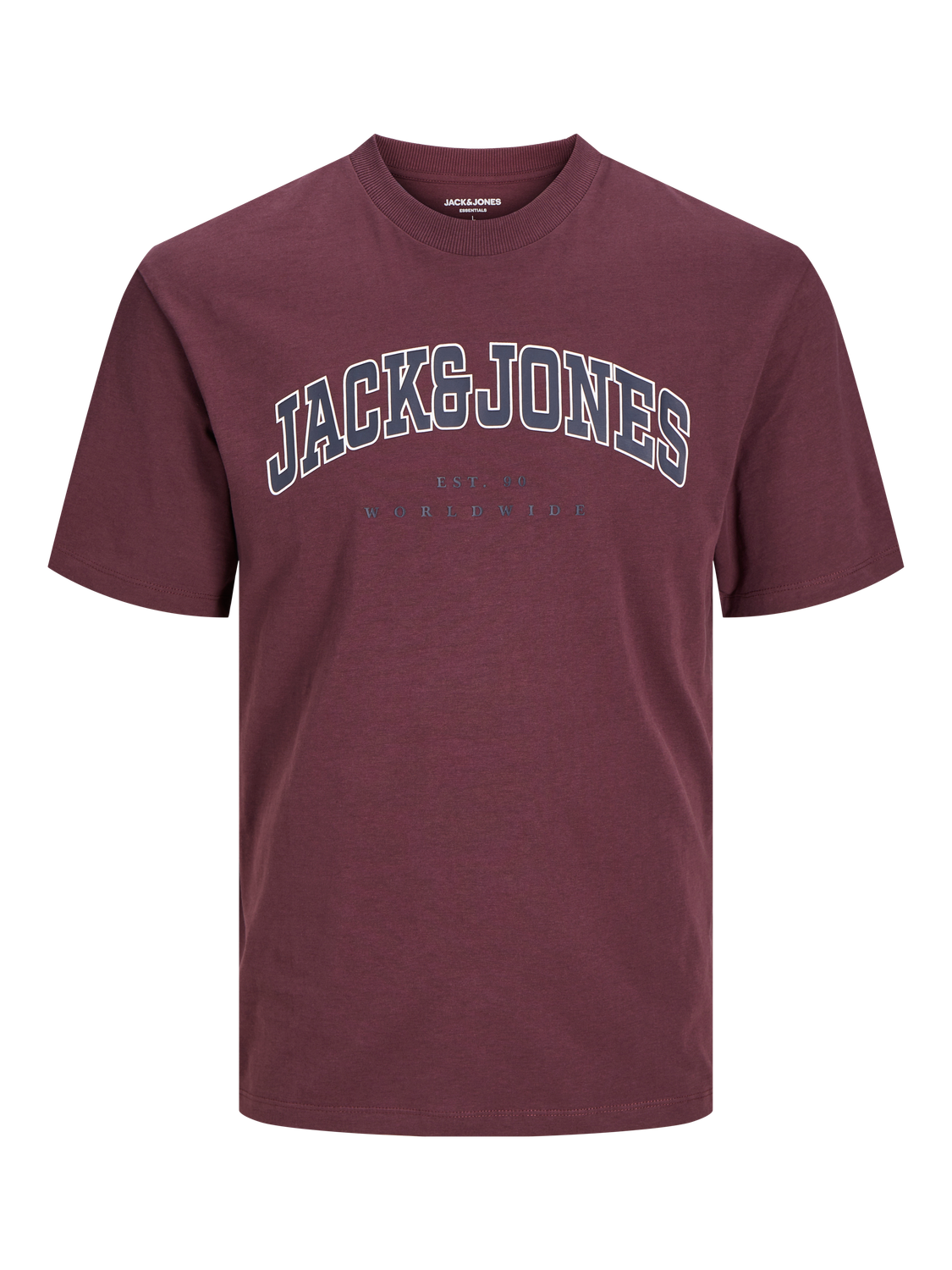 Jack & Jones Logotyp Rundringning T-shirt -Vineyard Wine  - 12257579