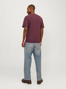 Jack & Jones Logó Környak Trikó -Vineyard Wine  - 12257579