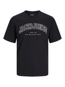 Jack & Jones Z logo Okrągły dekolt T-shirt -Black - 12257579
