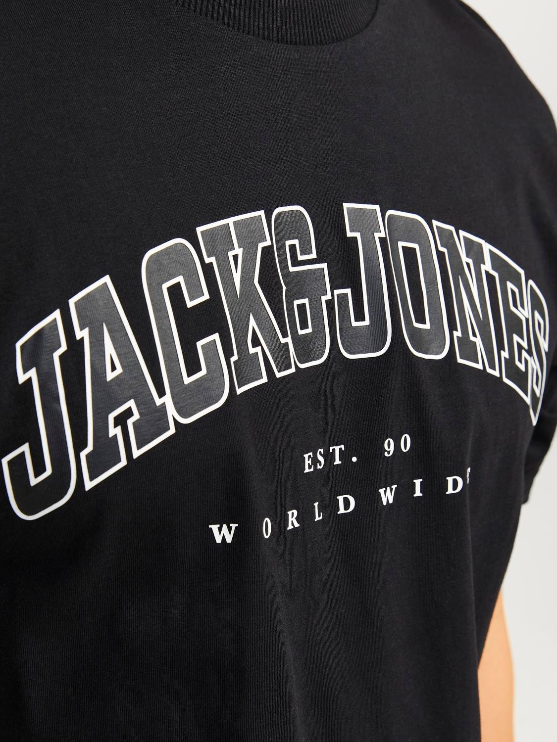 Jack & Jones T-shirt Logo Decote Redondo -Black - 12257579