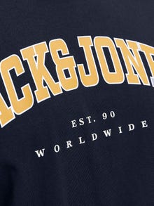 Jack & Jones Logo O-hals T-skjorte -Navy Blazer - 12257579