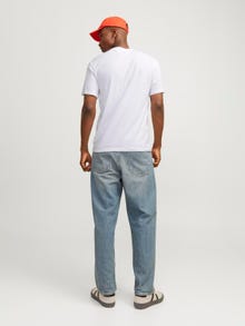 Jack & Jones Logo Pyöreä pääntie T-paita -White - 12257579