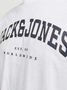 Jack & Jones Logo Kruhový výstřih Tričko -White - 12257579