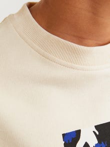 Jack & Jones Bedrukt Sweatshirt met ronde hals Voor jongens -Buttercream - 12257604
