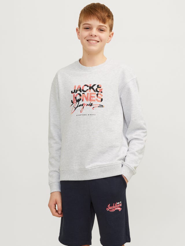 Jack & Jones Bedrukt Sweatshirt met ronde hals Voor jongens - 12257604
