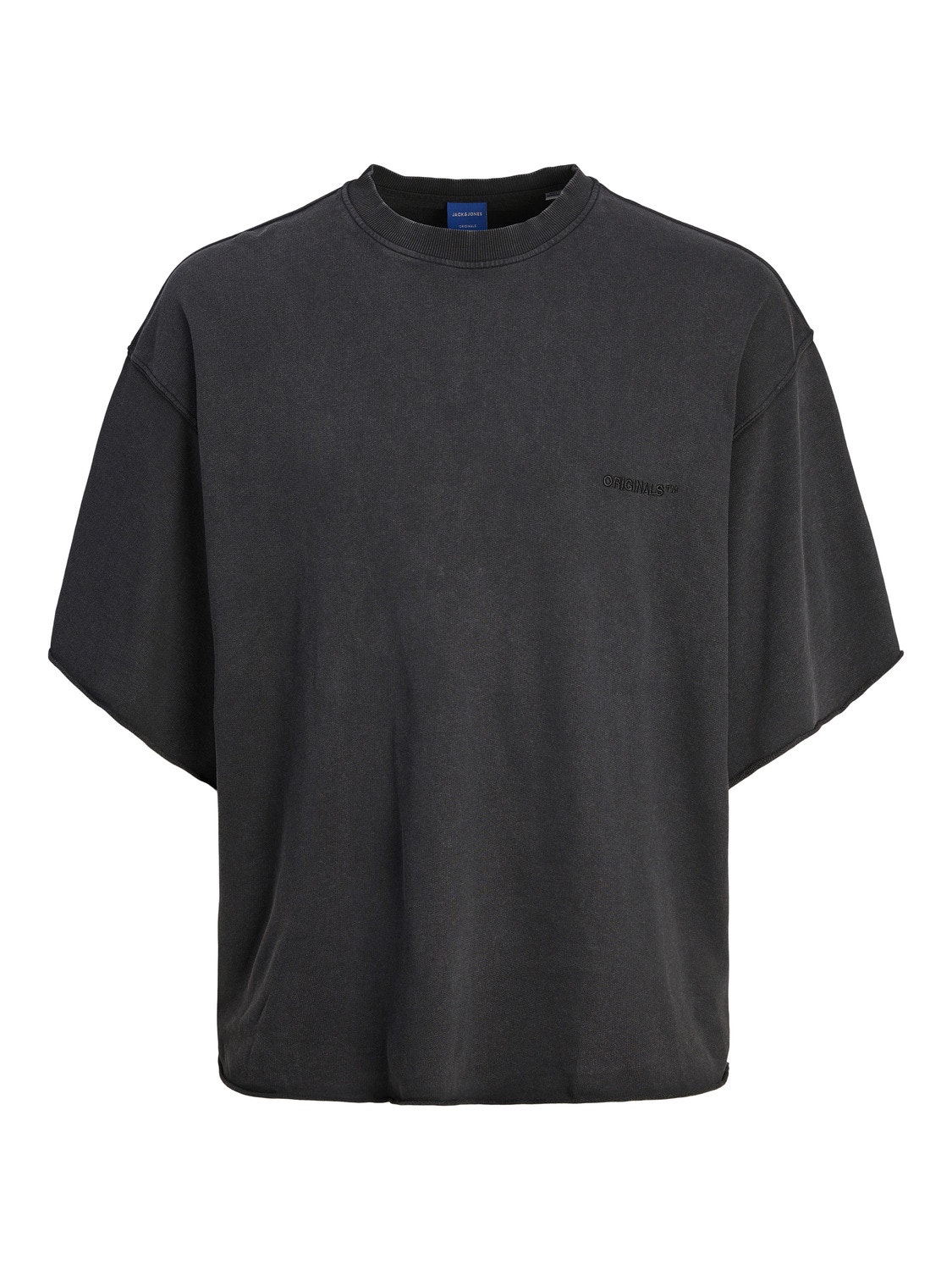 Jack & Jones Printed Crew neck Sweatshirt For boys -Black - 12257621