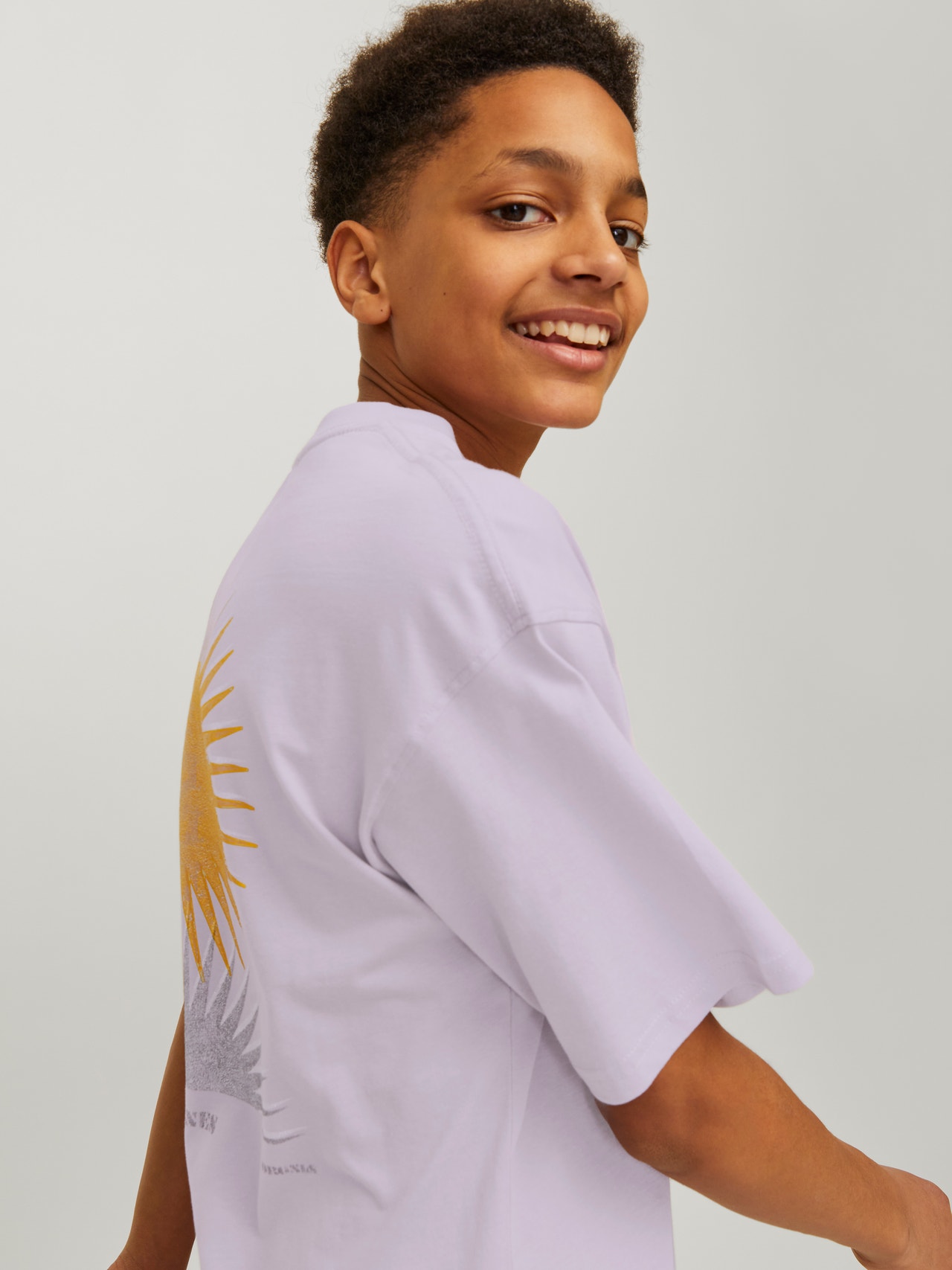 Jack & Jones Nadruk T-shirt Dla chłopców -Lavender Frost - 12257637