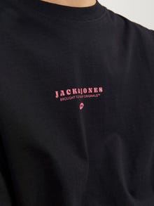 Jack & Jones Printed T-shirt For boys -Black - 12257637