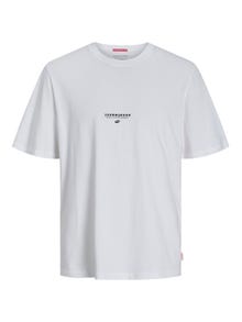 Jack & Jones Nadruk T-shirt Dla chłopców -Bright White - 12257637
