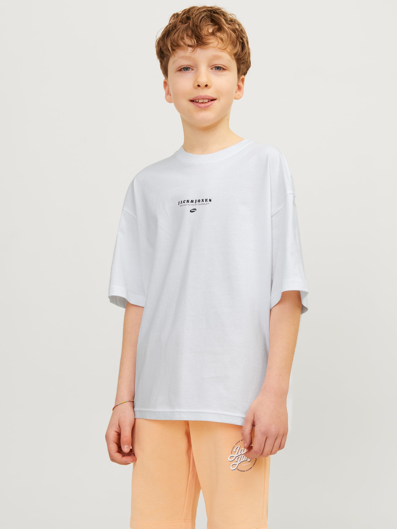 Jack & Jones Bedrukt T-shirt Voor jongens -Bright White - 12257637