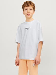 Jack & Jones Printet T-shirt Til drenge -Bright White - 12257637
