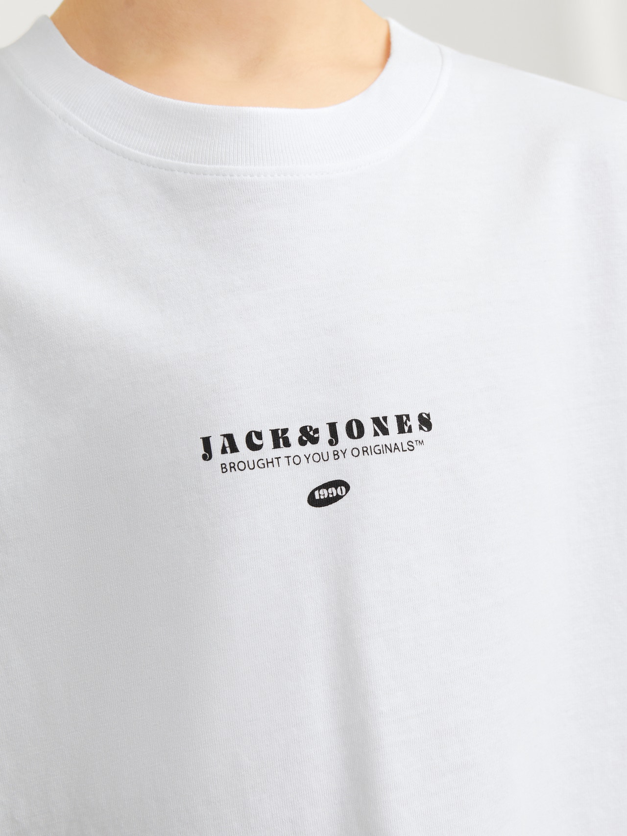 Jack & Jones Spausdintas raštas Marškinėliai For boys -Bright White - 12257637
