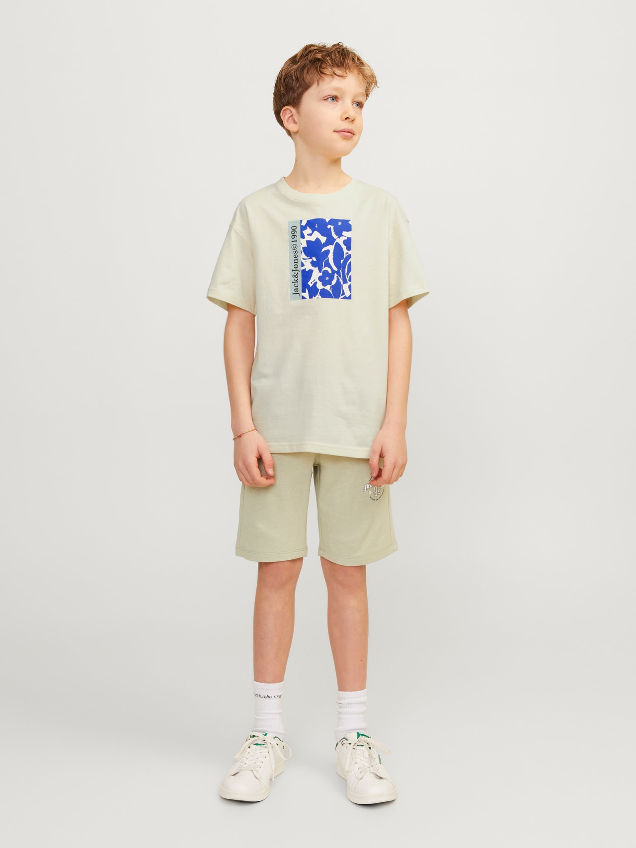 Jack & Jones Nyomott mintás Trikó Ifjúsági -Buttercream - 12257641