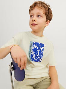 Jack & Jones Bedrukt T-shirts Junior -Buttercream - 12257641