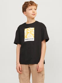 Jack & Jones Printed T-shirt For boys -Black - 12257641