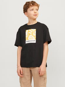 Jack & Jones Trykk T-skjorte For gutter -Black - 12257641