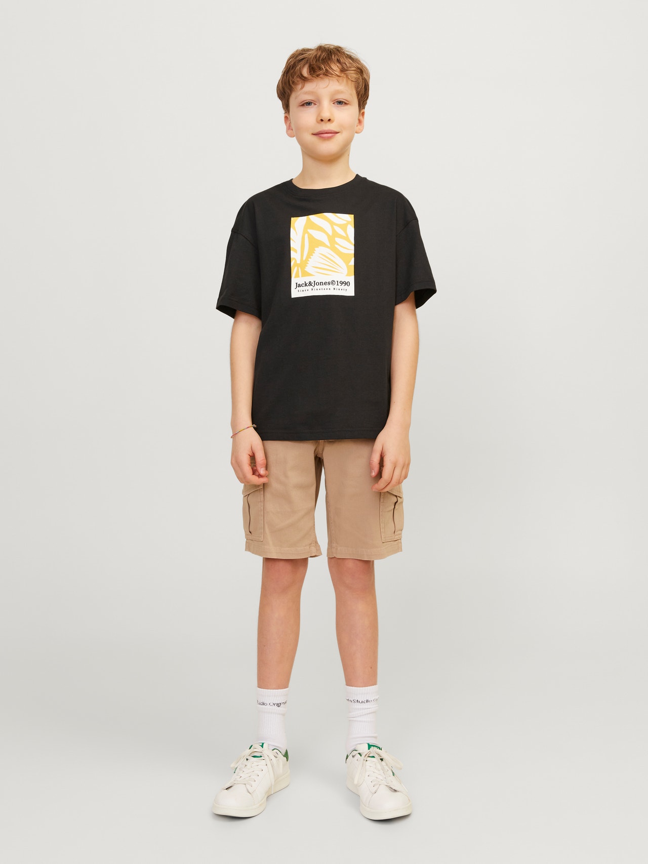 Jack & Jones Printed T-shirt For boys -Black - 12257641