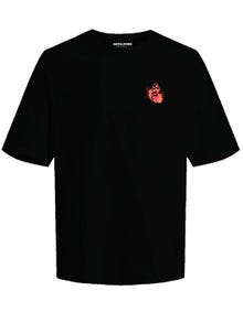 Jack & Jones Plus Size Camiseta Estampado -Black - 12257650