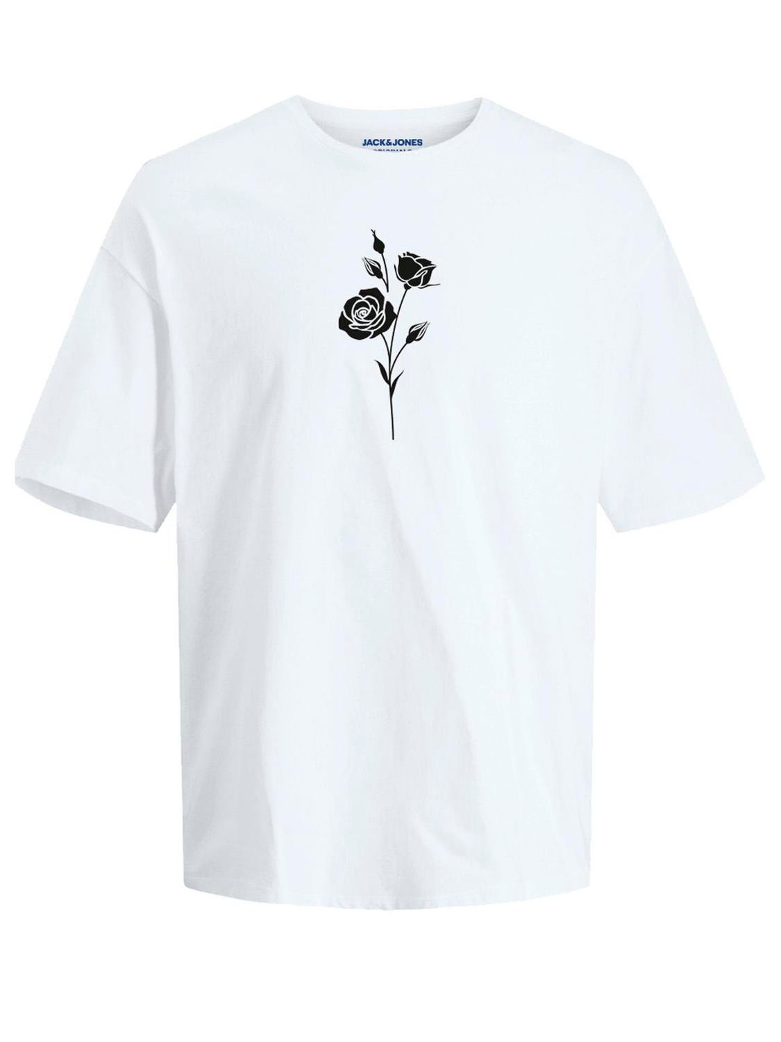 Jack & Jones Plus Size Tryck T-shirt -White - 12257653