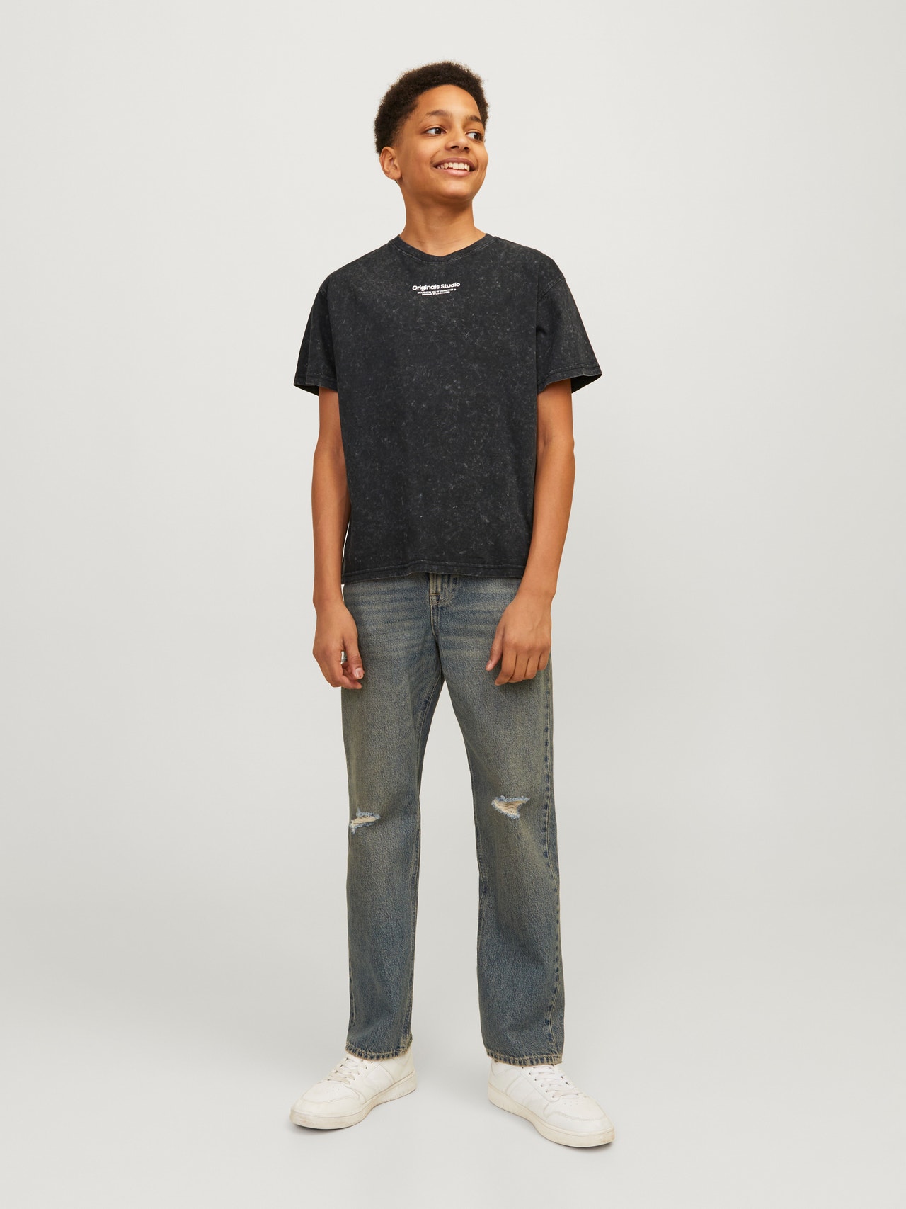 Jack & Jones Trykk T-skjorte For gutter -Black - 12257747