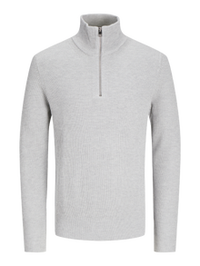 Jack & Jones Zip à quart -Light Grey Melange - 12257773