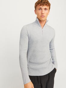 Jack & Jones Zip à quart -Light Grey Melange - 12257773