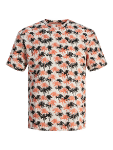 Jack & Jones All Over Print T-shirt Mini -Buttercream - 12257774