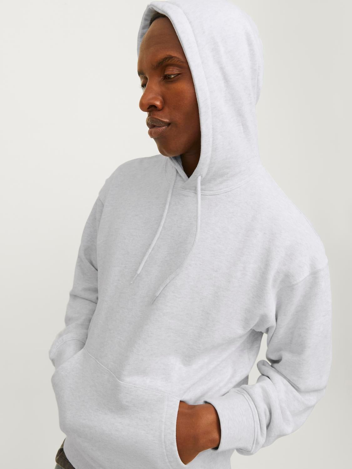 Hoodie plain white on sale