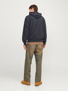 Jack & Jones Yksivärinen Huppari -Dark Navy - 12257852