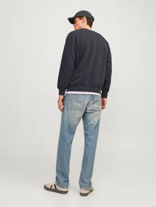 Jack & Jones Plain Sweatshirt -Dark Navy - 12257853