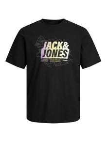 Jack & Jones T-shirt Estampar Decote Redondo -Black - 12257908
