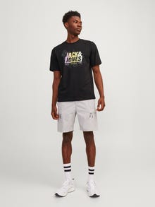 Jack & Jones Tryck Rundringning T-shirt -Black - 12257908