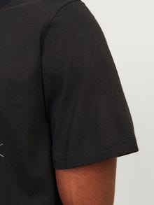 Jack & Jones Nadruk Okrągły dekolt T-shirt -Black - 12257908