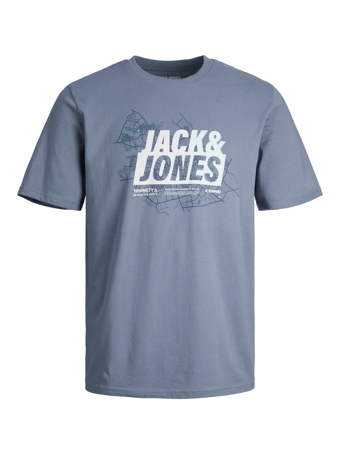 Jack & Jones Tryck Rundringning T-shirt -Flint Stone - 12257908