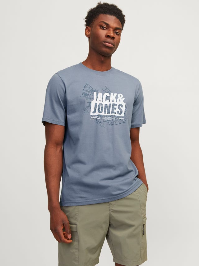 Jack & Jones Tryck Rundringning T-shirt - 12257908