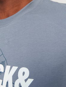 Jack & Jones Printed Crew neck T-shirt -Flint Stone - 12257908