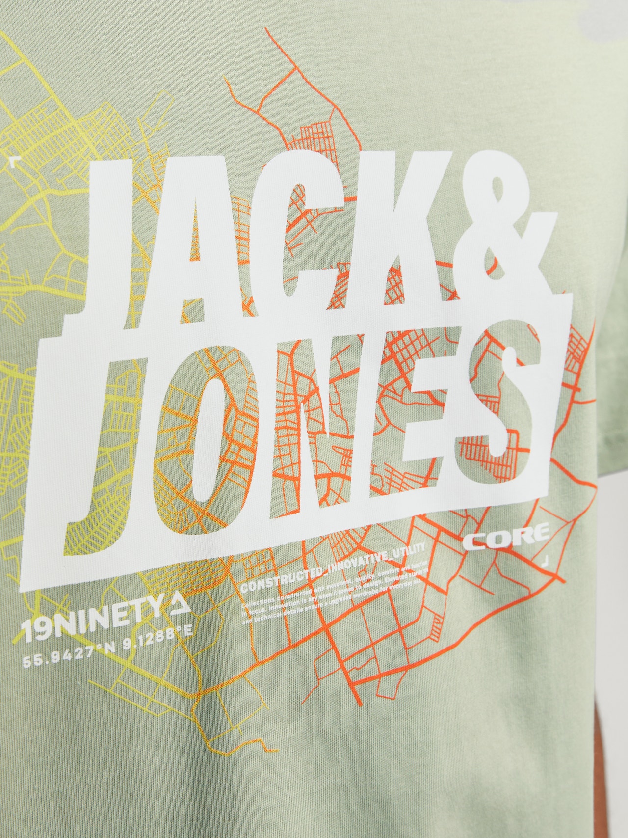 Jack & Jones Tryck Rundringning T-shirt -Desert Sage - 12257908