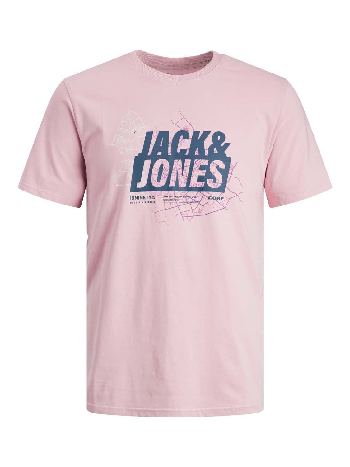 Jack & Jones Nadruk Okrągły dekolt T-shirt -Winsome Orchid - 12257908