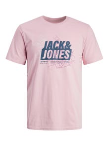Jack & Jones Tryck Rundringning T-shirt -Winsome Orchid - 12257908