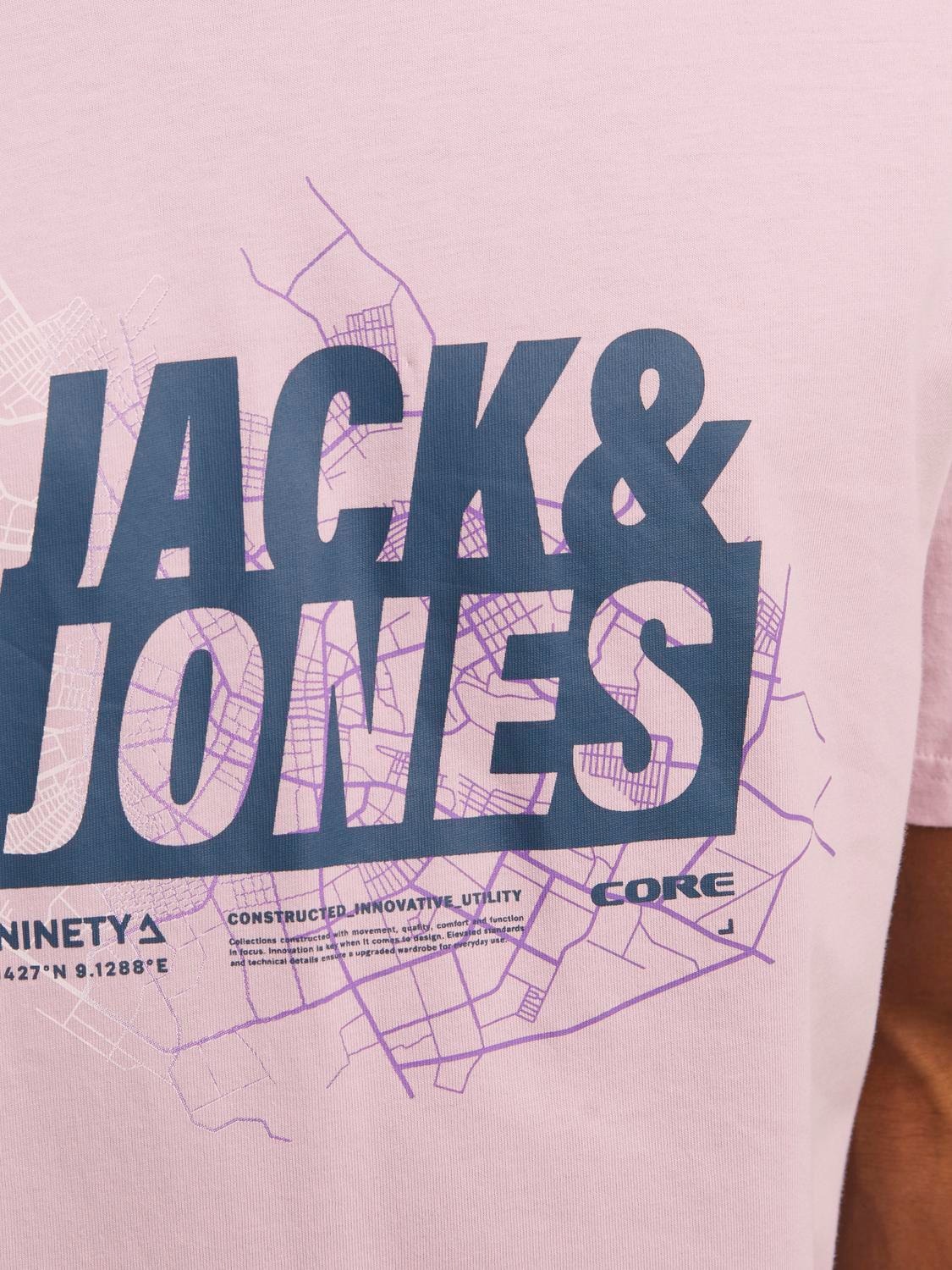 Jack & Jones Gedruckt Rundhals T-shirt -Winsome Orchid - 12257908