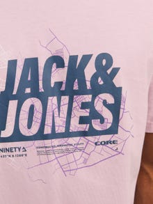 Jack & Jones Painettu Pyöreä pääntie T-paita -Winsome Orchid - 12257908