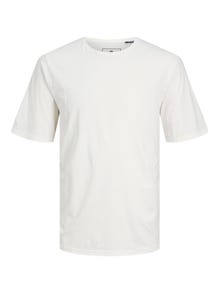 Jack & Jones Gładki Okrągły dekolt T-shirt -Cloud Dancer - 12257961