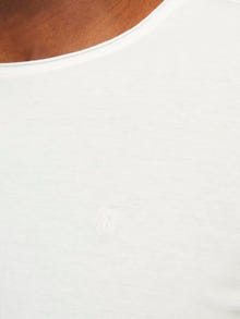 Jack & Jones Enfärgat Rundringning T-shirt -Cloud Dancer - 12257961