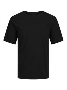 Jack & Jones Ensfarvet Crew neck T-shirt -Black - 12257961