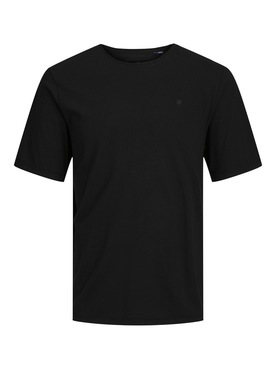 Jack & Jones T-shirt Liso Decote Redondo -Black - 12257961
