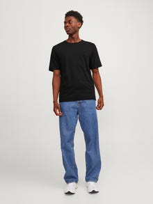 Jack & Jones Einfarbig Rundhals T-shirt -Black - 12257961